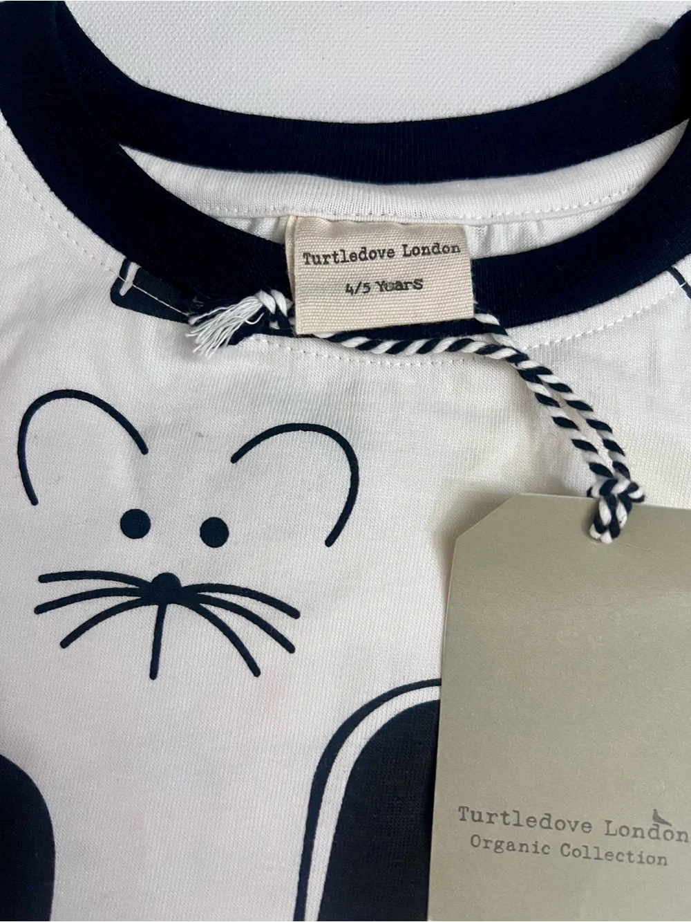 Turtledove London Organic Cotton Mouse Print Dress Girls 4-5 Years NWT